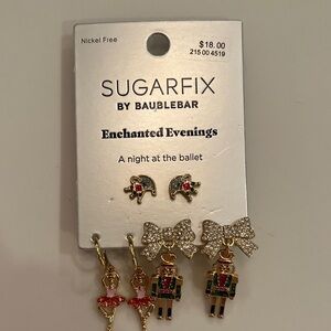 SUGARFIX by BaubleBar Nutcracker Earrings - Gold and Red